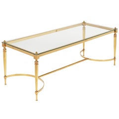 Table basse du milieu du siècle en laiton vintage