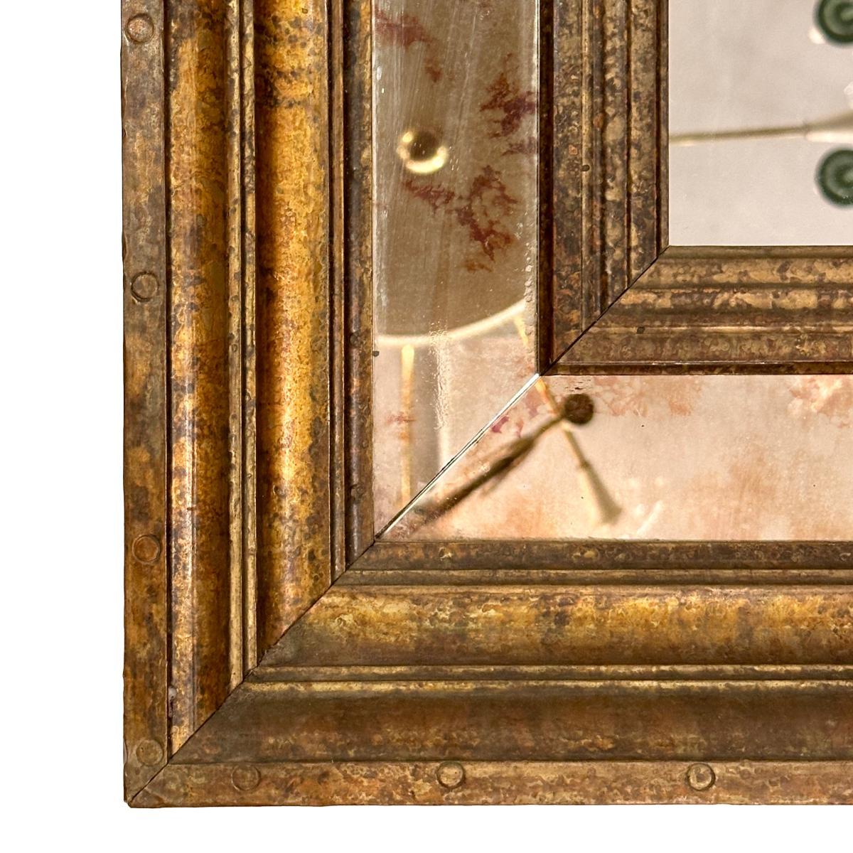 Italiano Specchio in ottone vintage in vendita