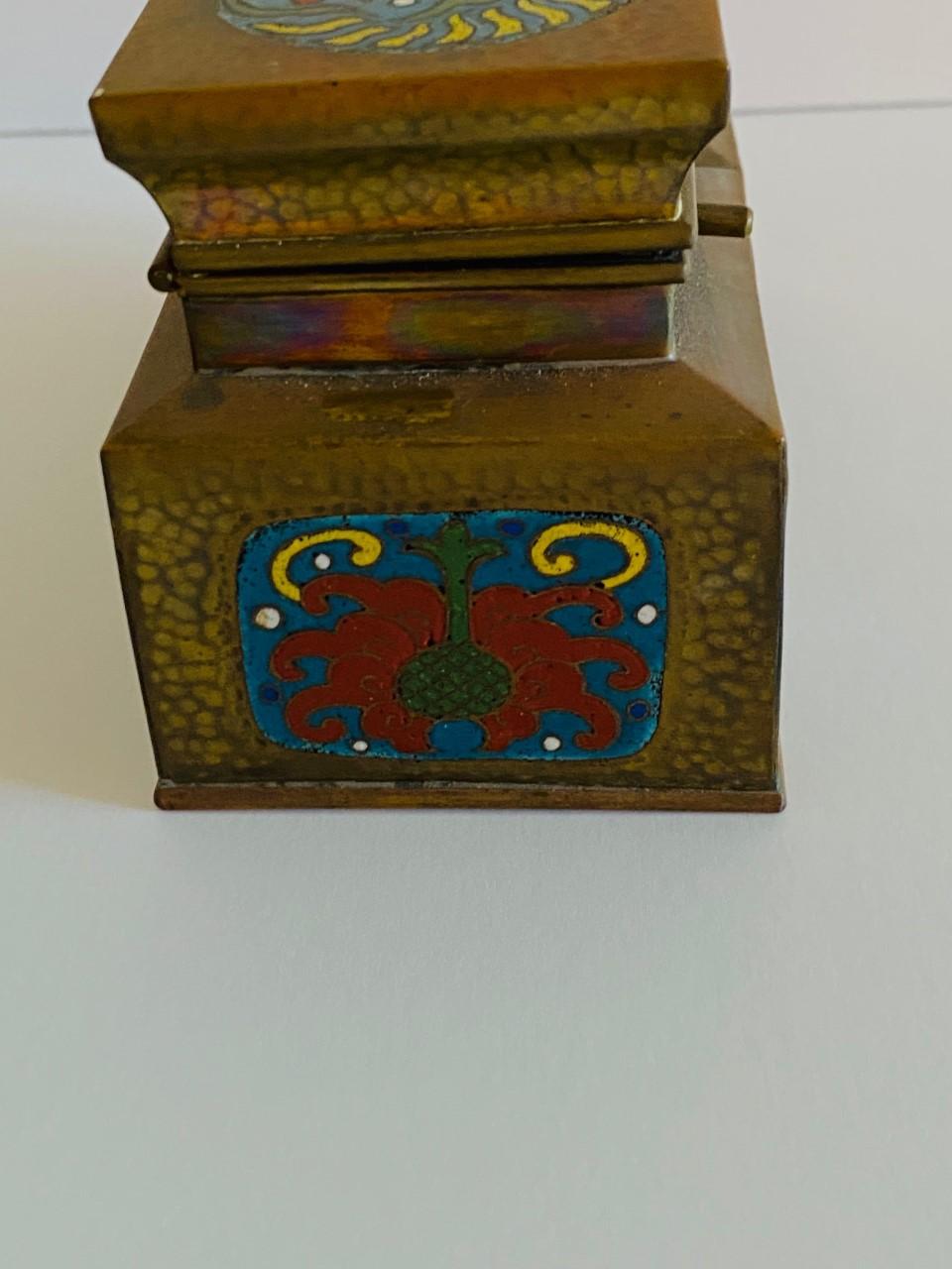 Vintage Brass Moroccan Double Inkwell For Sale 2