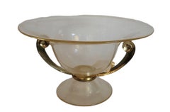 Vintage Brass Mounted Murano Bowl