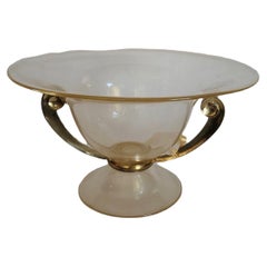 Vintage Brass Mounted Murano Bowl