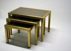 Vintage Brass Nesting Tables, 1960s