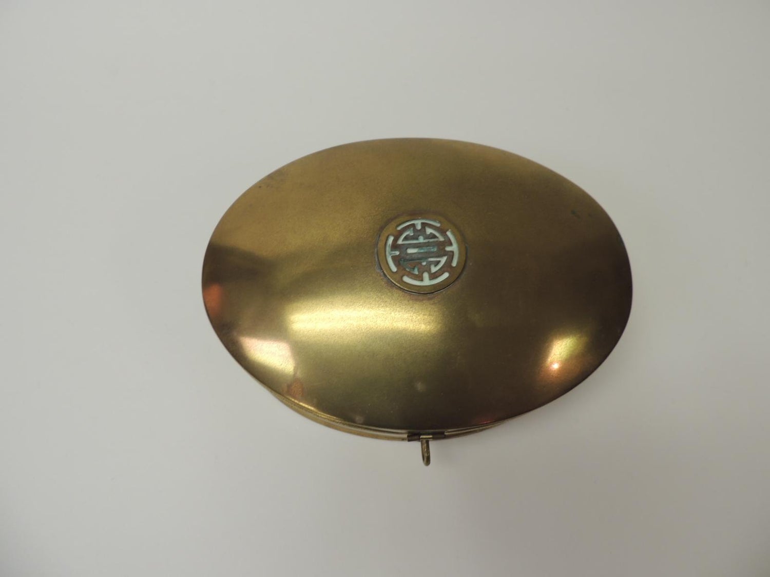 Vintage Brass Oval Lidded Decorative Box At 1stdibs