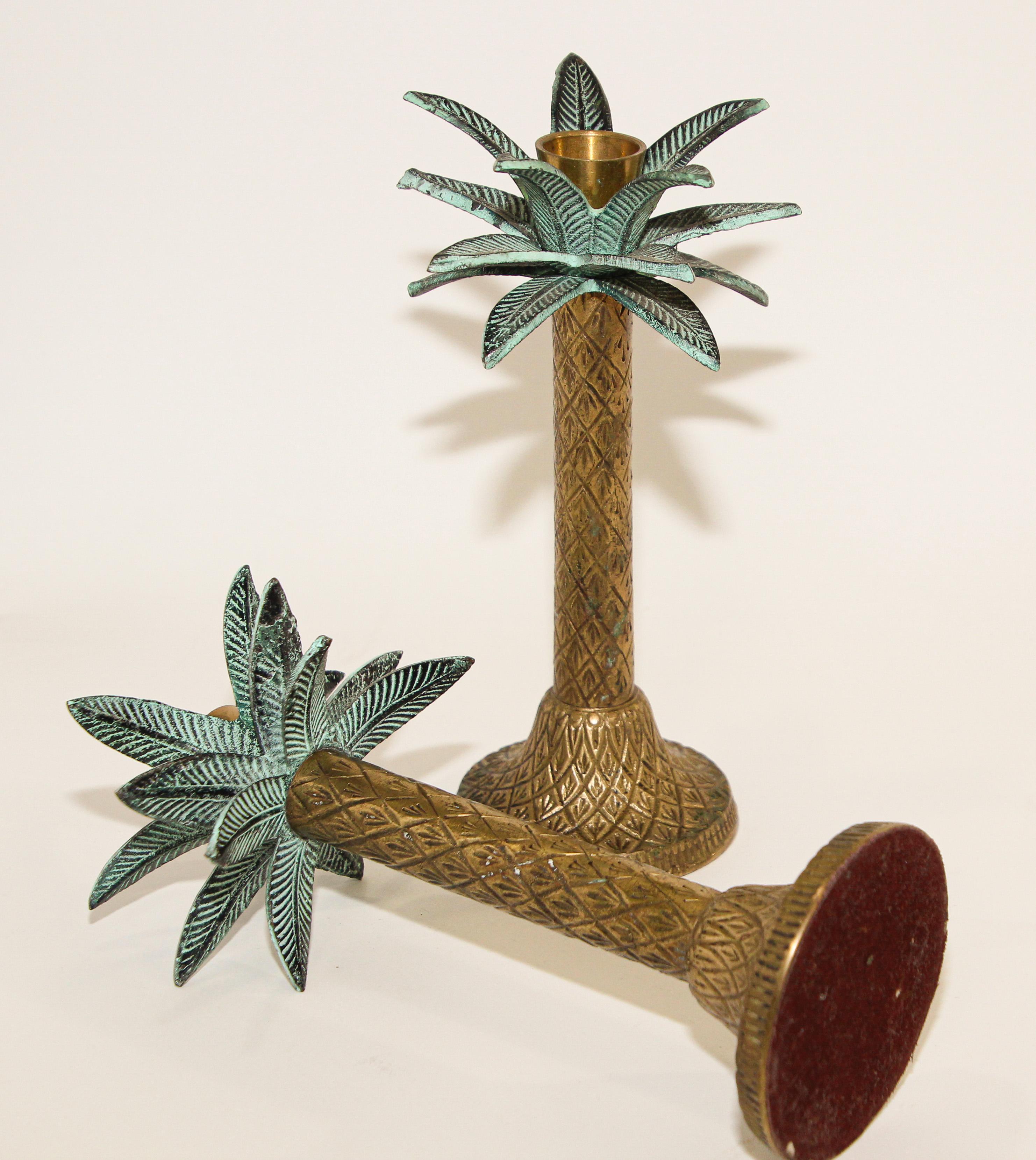 vintage palm tree candle holder