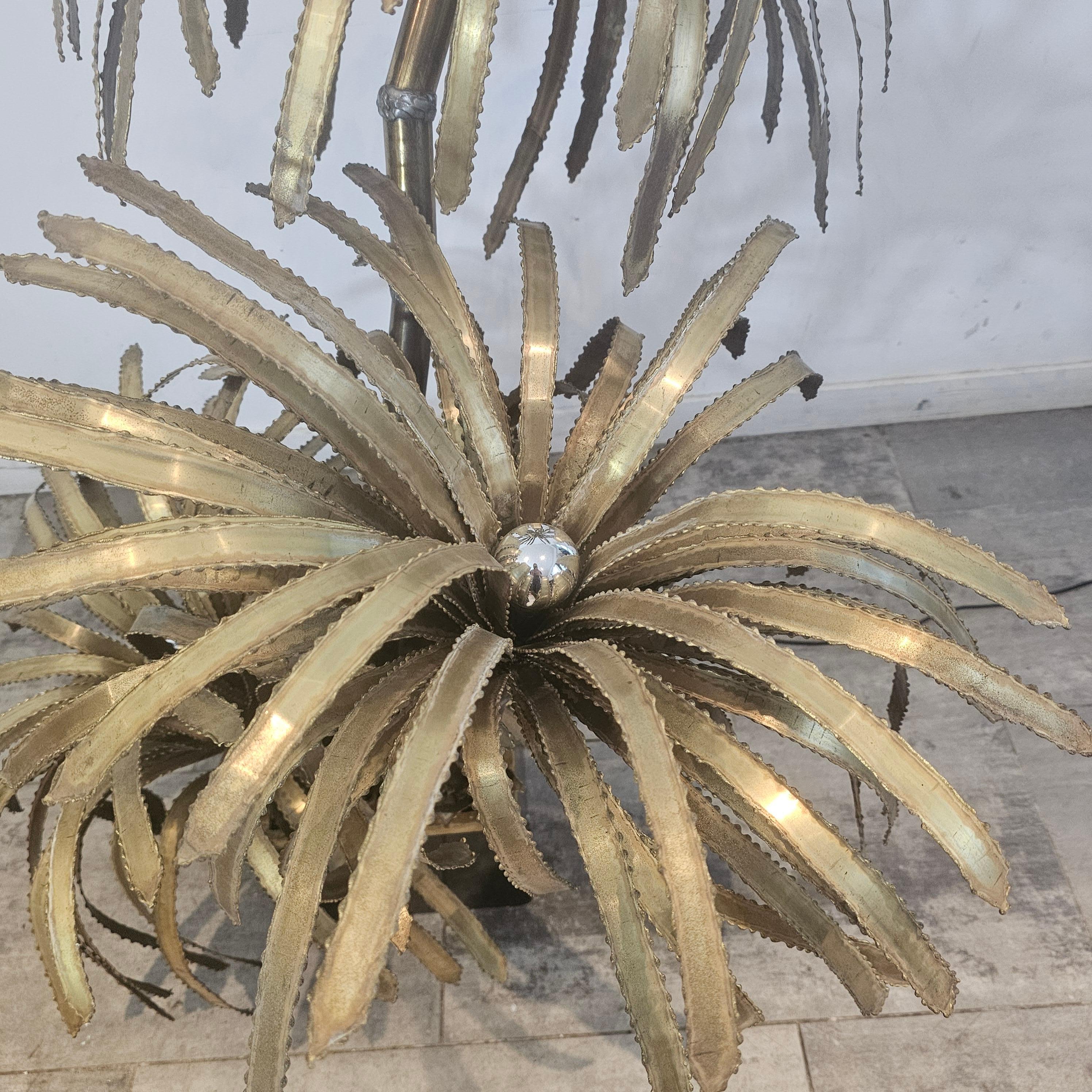 Vintage Brass Palm Tree from 
