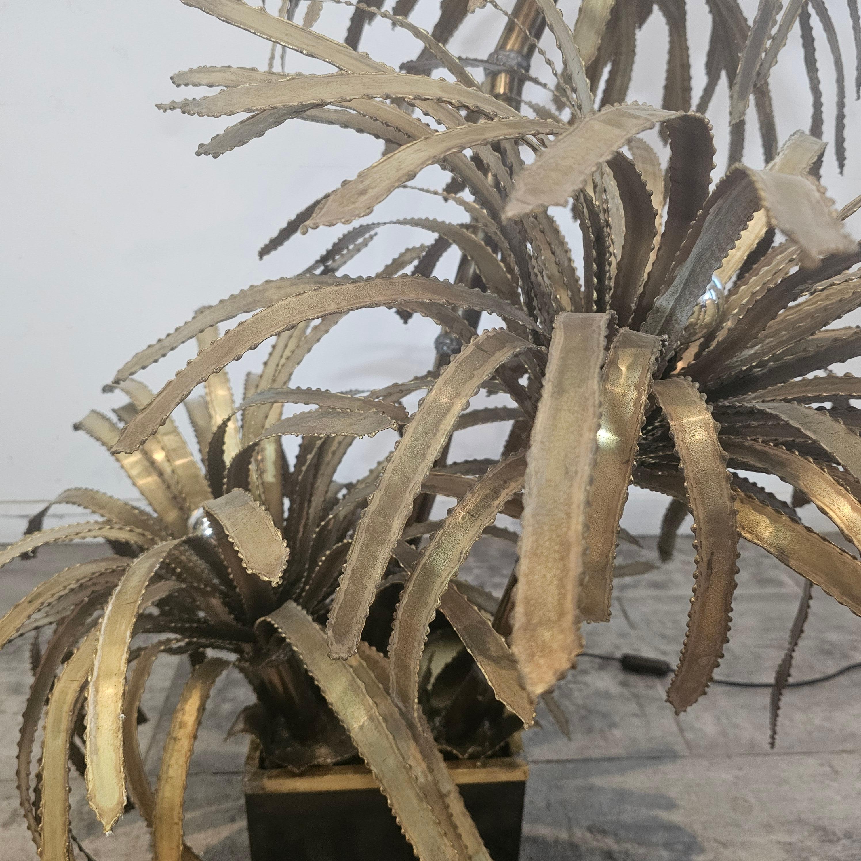 Vintage Brass Palm Tree from 