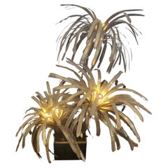 Palmera de latón vintage de "Maison Jansen", Francia Años 70