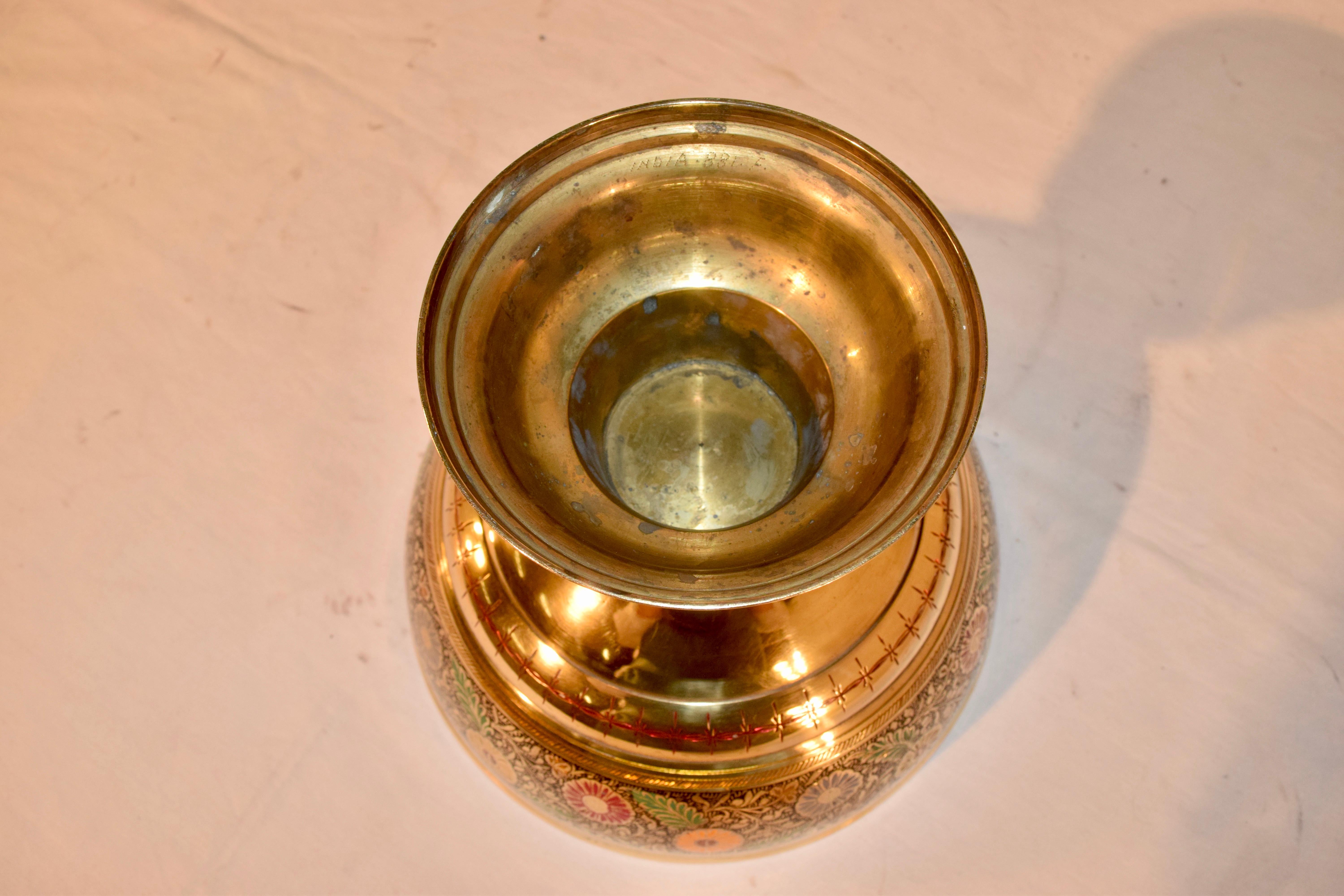 Asian Vintage Brass Pedestal Bowl For Sale
