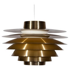 Lampe suspendue vintage en laiton Svend Middelboe Modèle "Verona" pour Nordisk Solar
