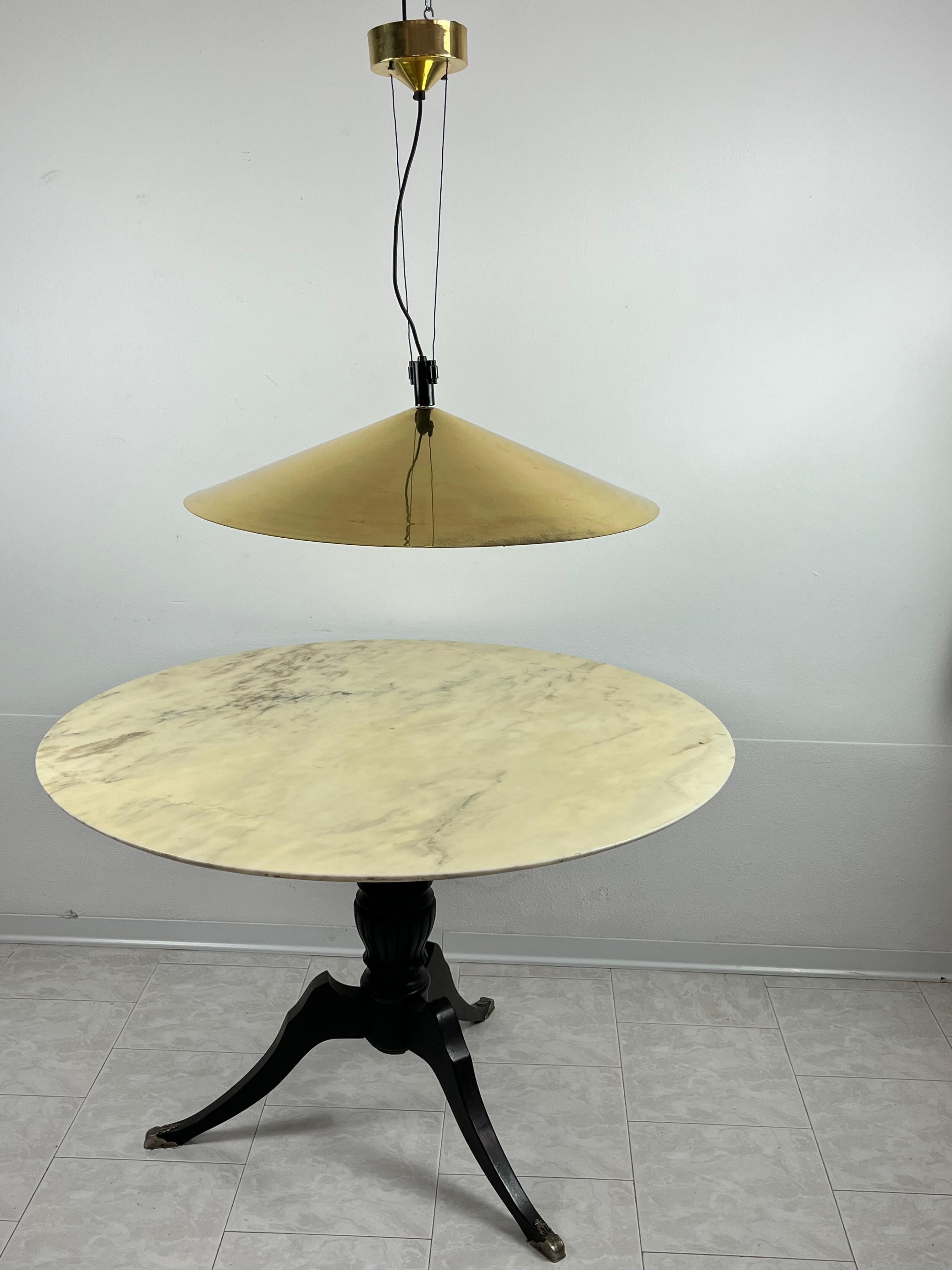 Other Vintage Italian   Golden Aluminium Lamp 1970s For Sale