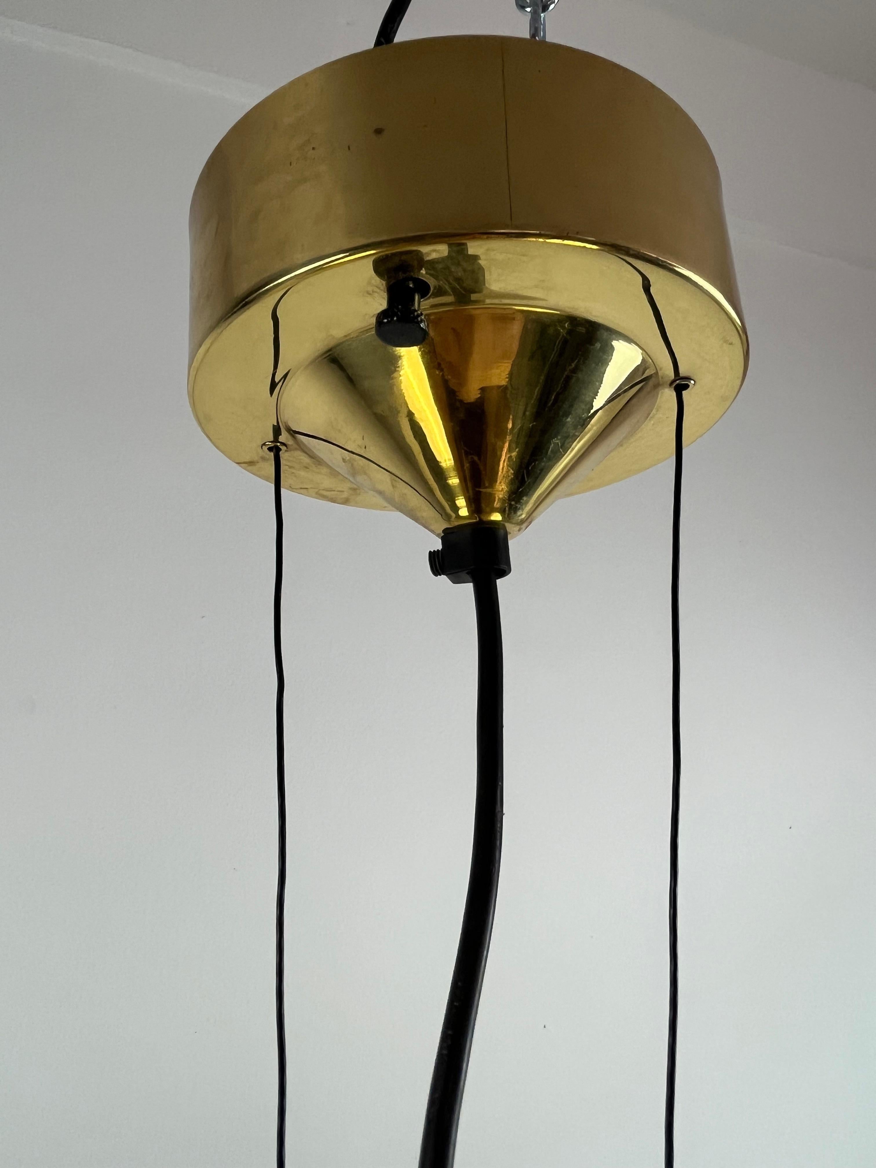 Aluminum Vintage Italian   Golden Aluminium Lamp 1970s For Sale