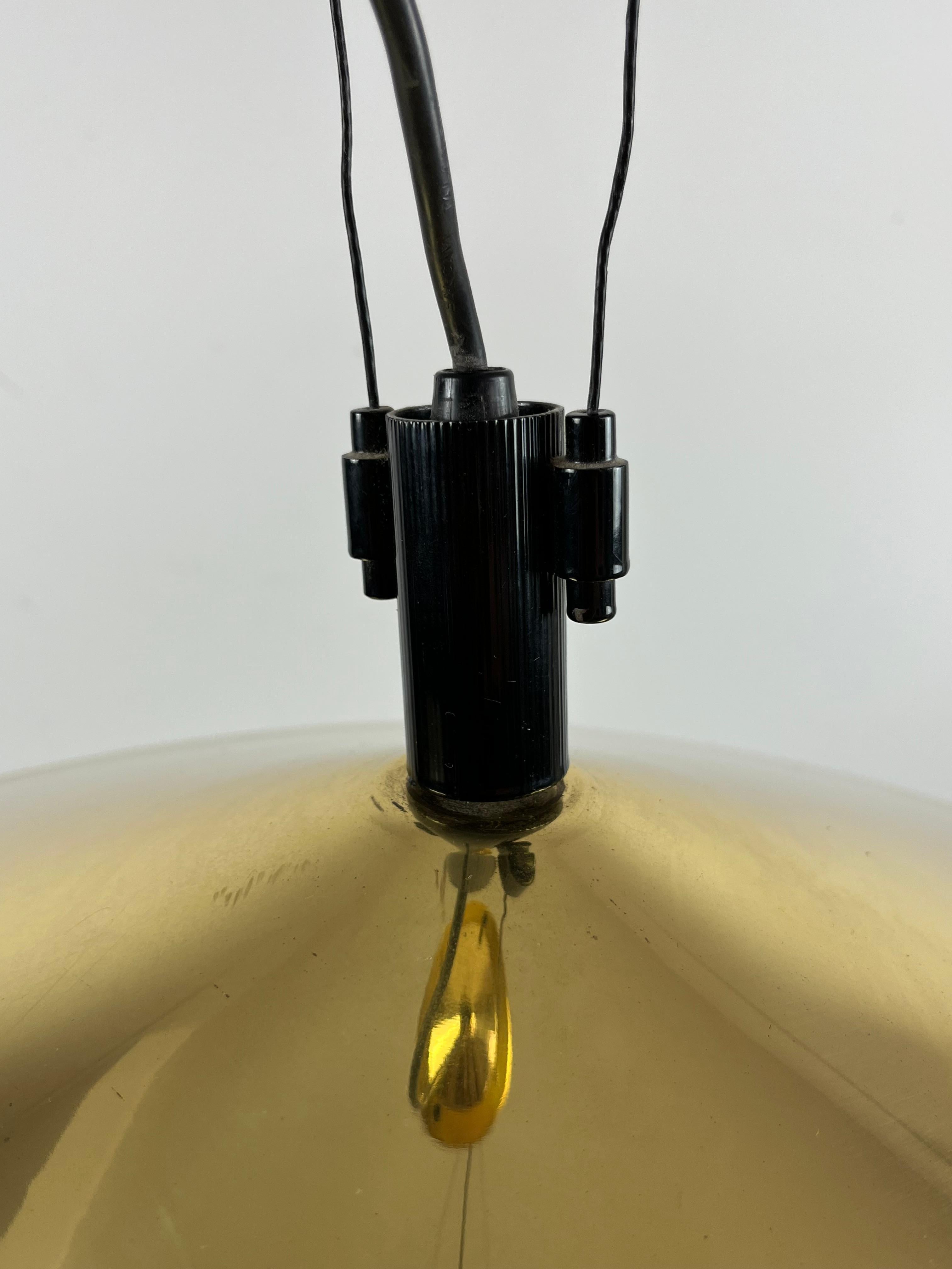 Vintage Italian   Golden Aluminium Lamp 1970s For Sale 3
