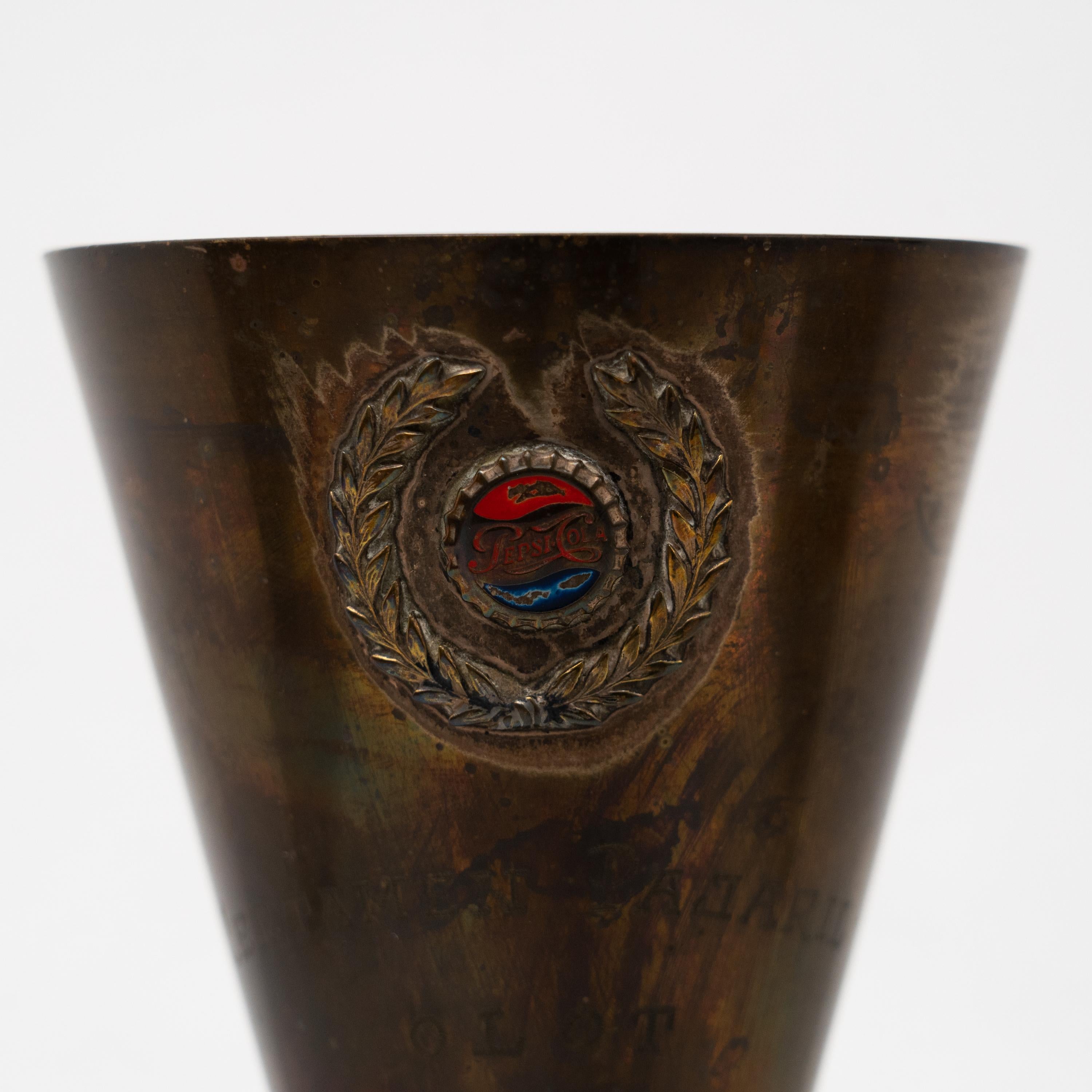 Vintage Brass Pepsi Trophy, circa 1960 For Sale 7