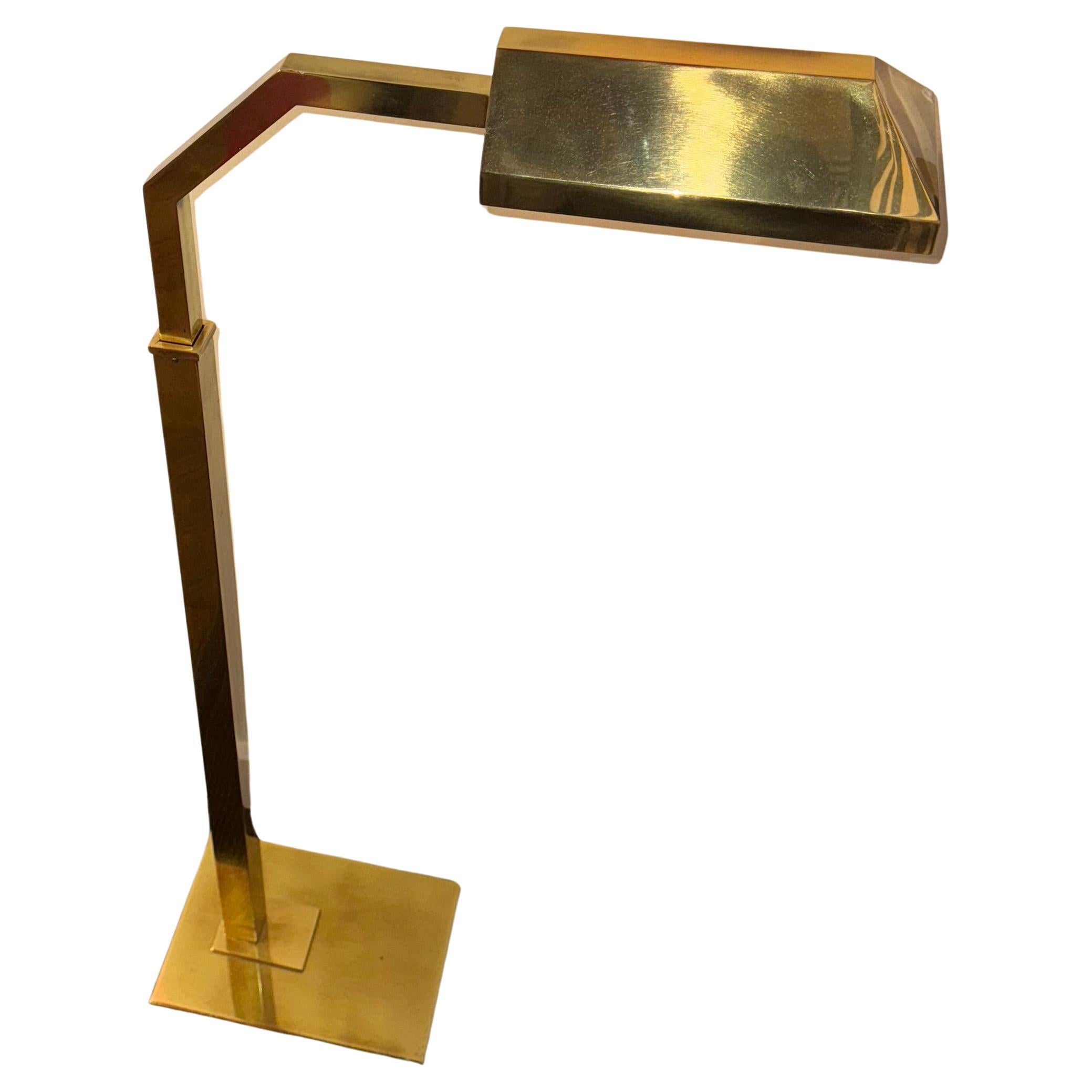 Hand-Crafted Vintage Brass Pharmacy Floor Lamp