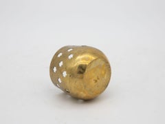 Vintage Brass Pierced Votive Holder