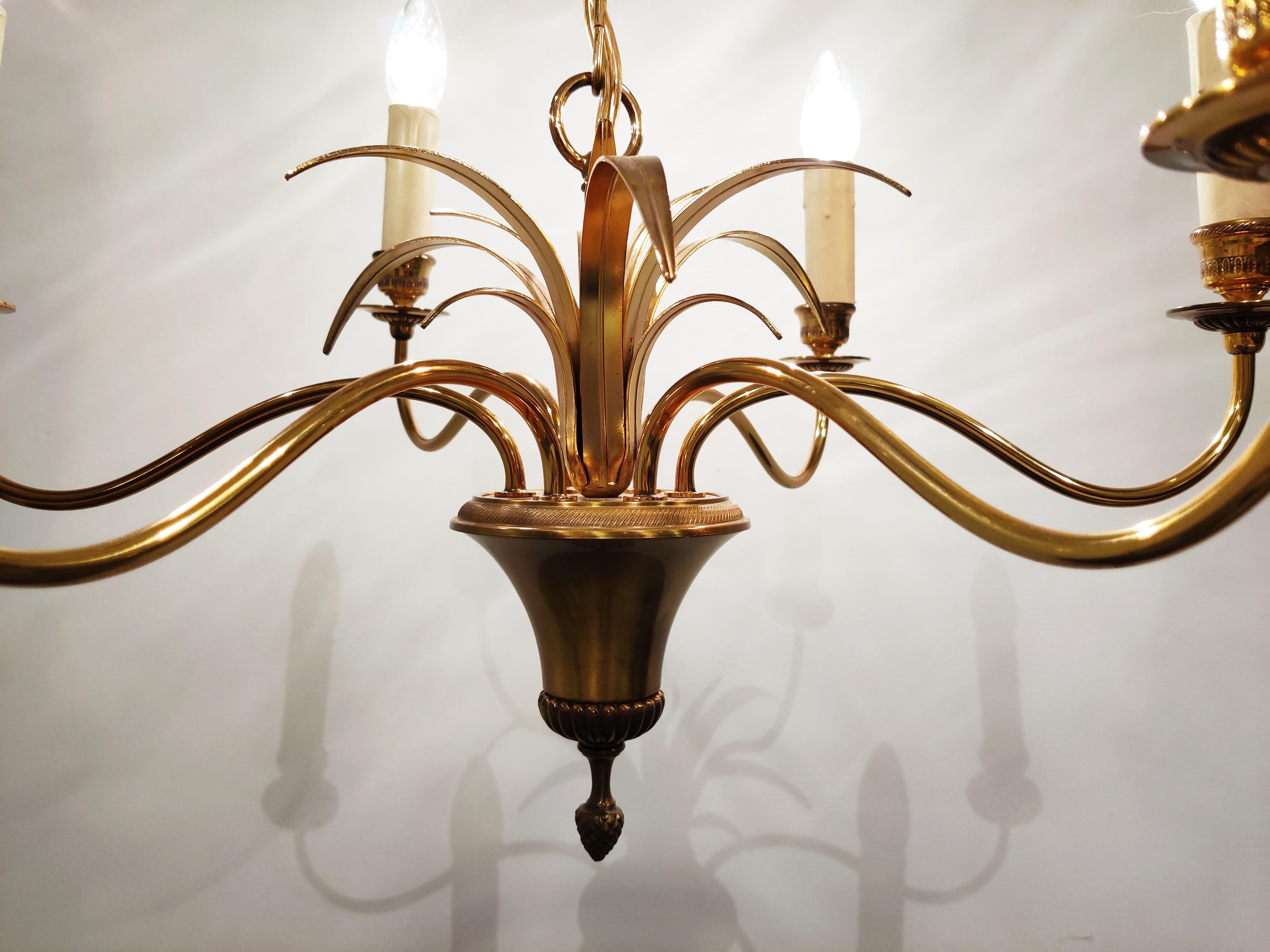 Mid-20th Century Vintage Brass Pineapple Chandelier, 1960s