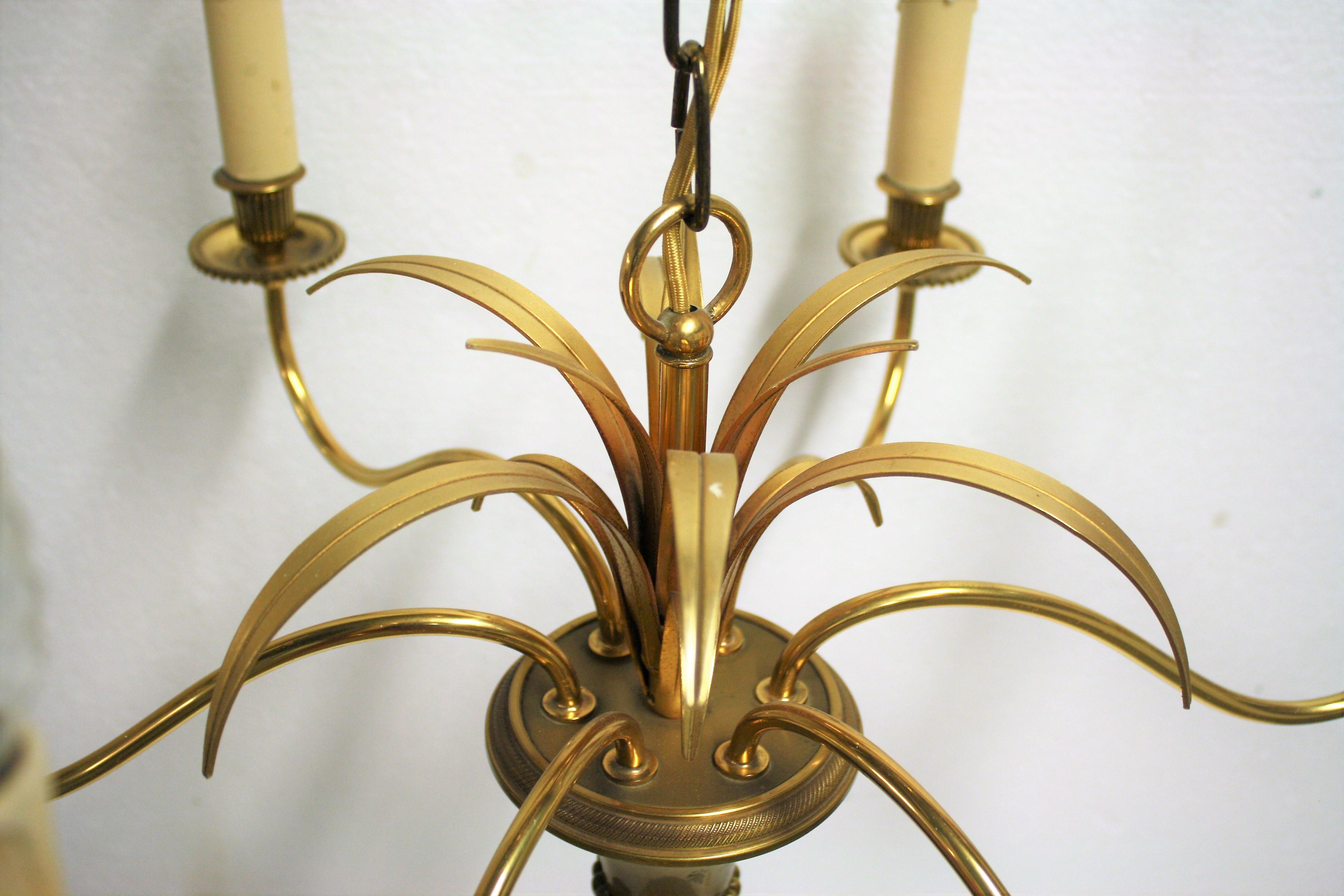 Vintage Brass Pineapple Chandelier, 1960s In Excellent Condition In HEVERLEE, BE