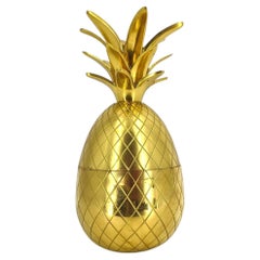 VIntage brass pineapple ice bucket, 1970s
