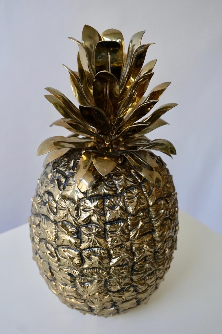 Vintage Brass Pineapple Ice Bucket at 1stDibs