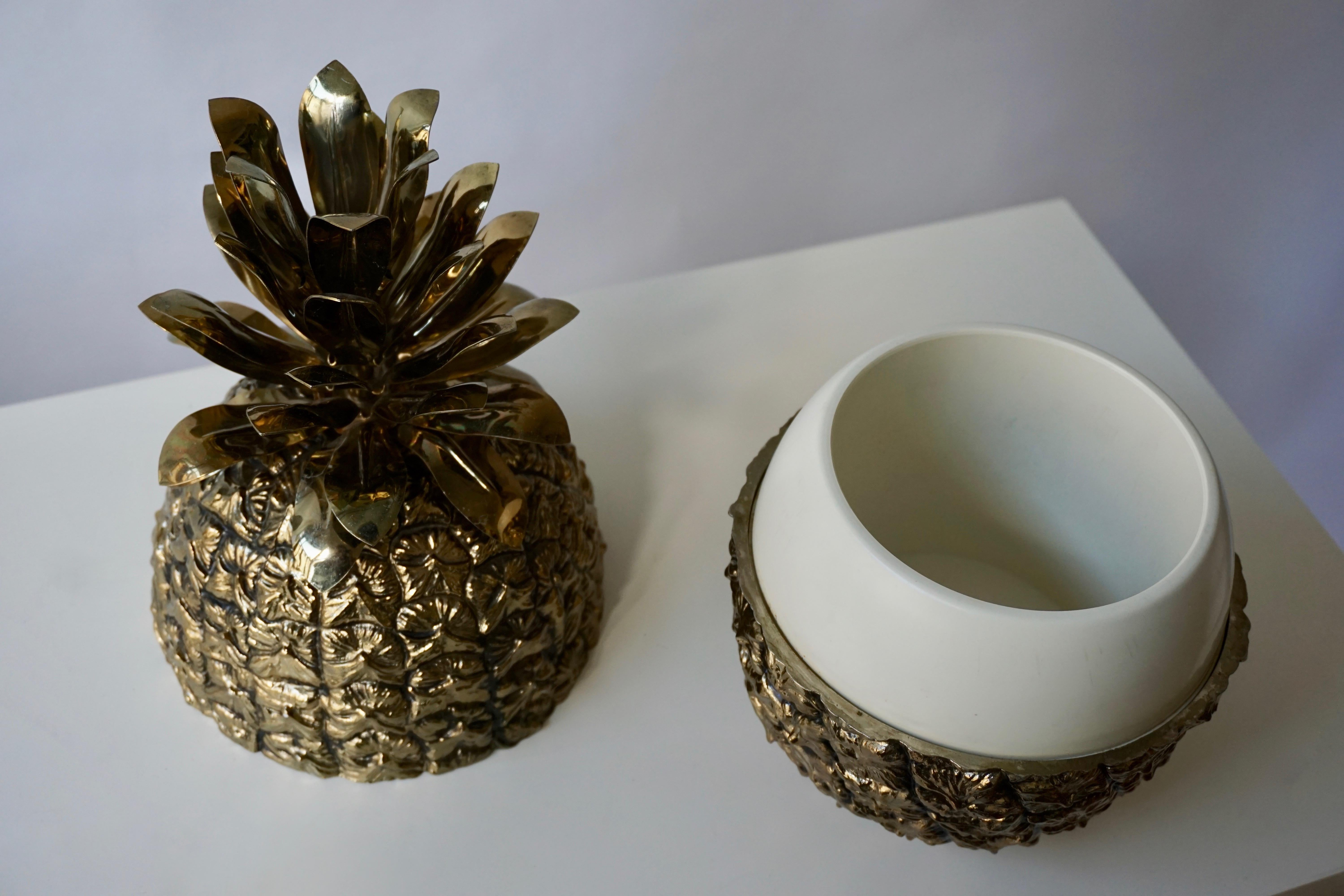 Swiss Vintage Brass Pineapple Ice Bucket