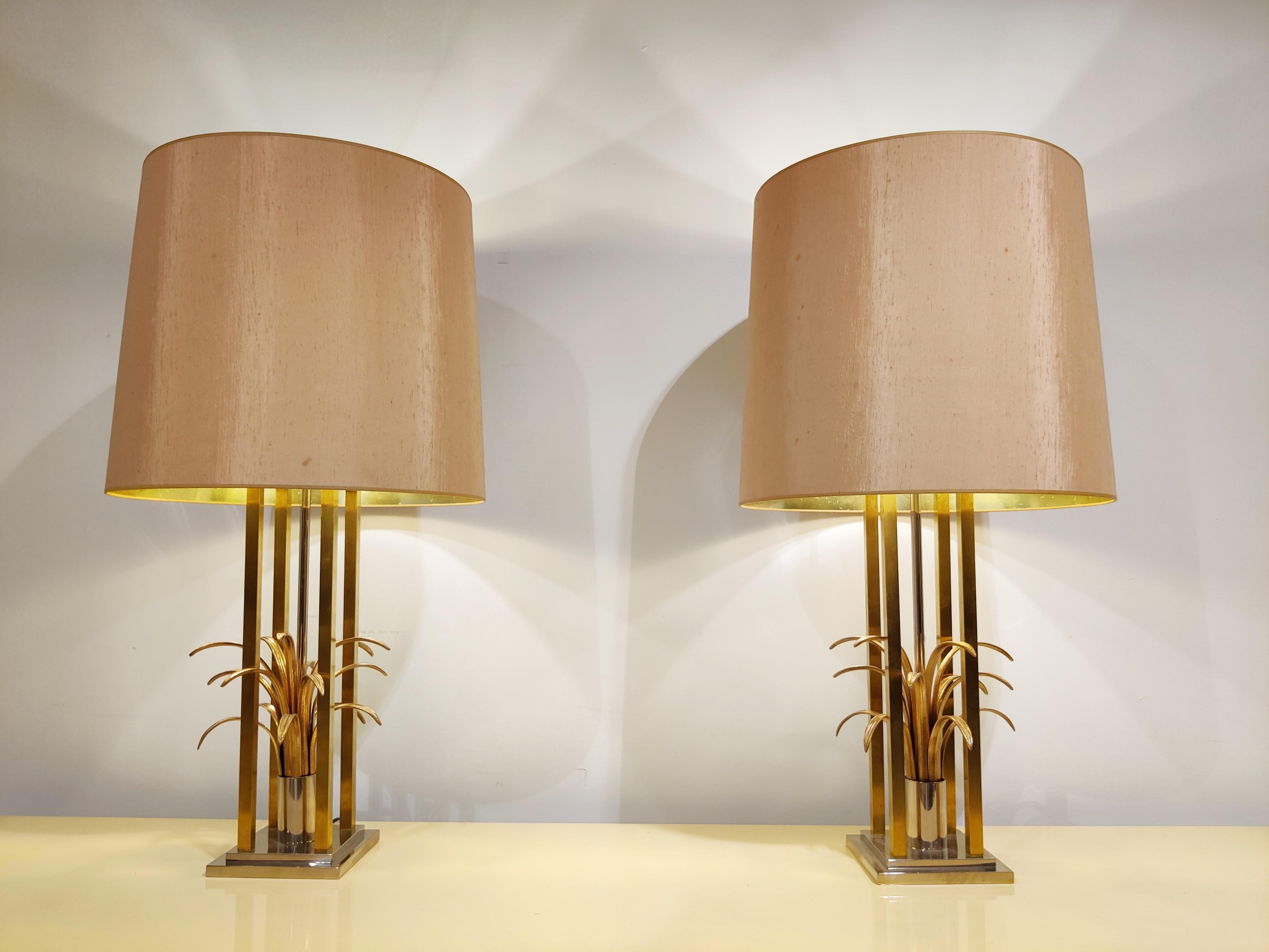 Hollywood Regency Vintage Brass Pineapple Table Lamps, 1970s