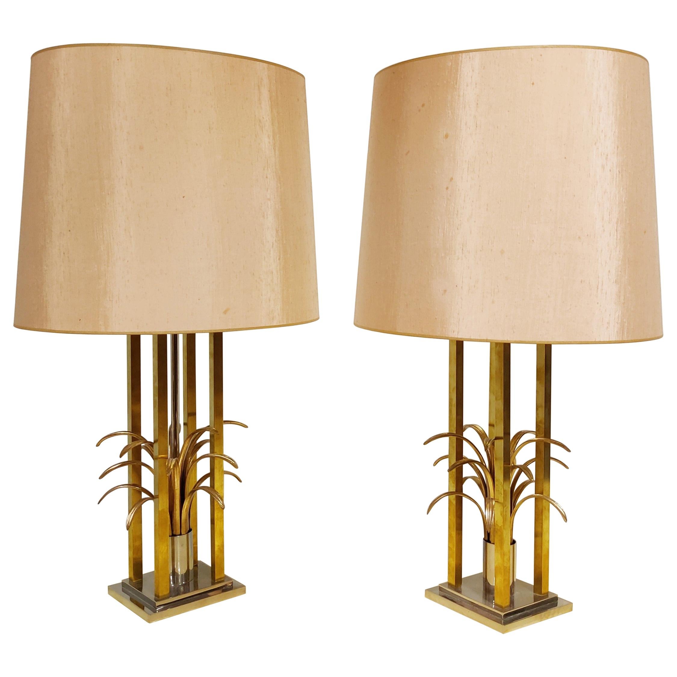 Vintage Brass Pineapple Table Lamps, 1970s