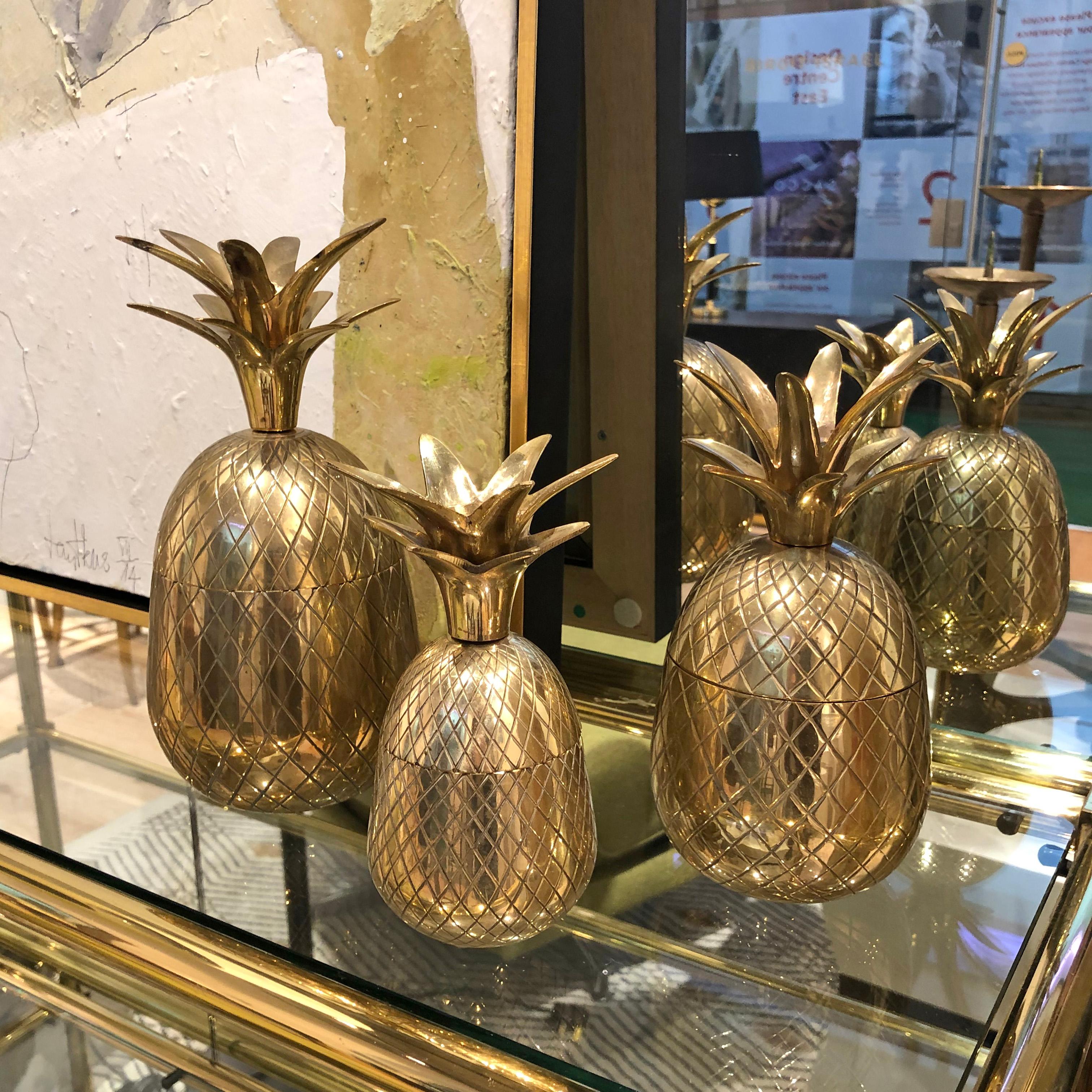 Vintage Brass Pineapples In Good Condition In London, GB