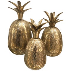Vintage Brass Pineapples
