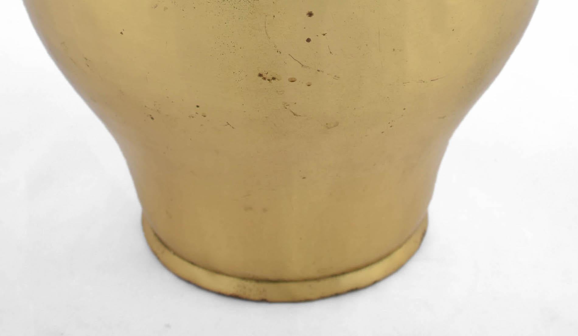 Vintage Brass Plant Pot by Eugen Zint, Germany, 1950s In Good Condition For Sale In Roma, IT