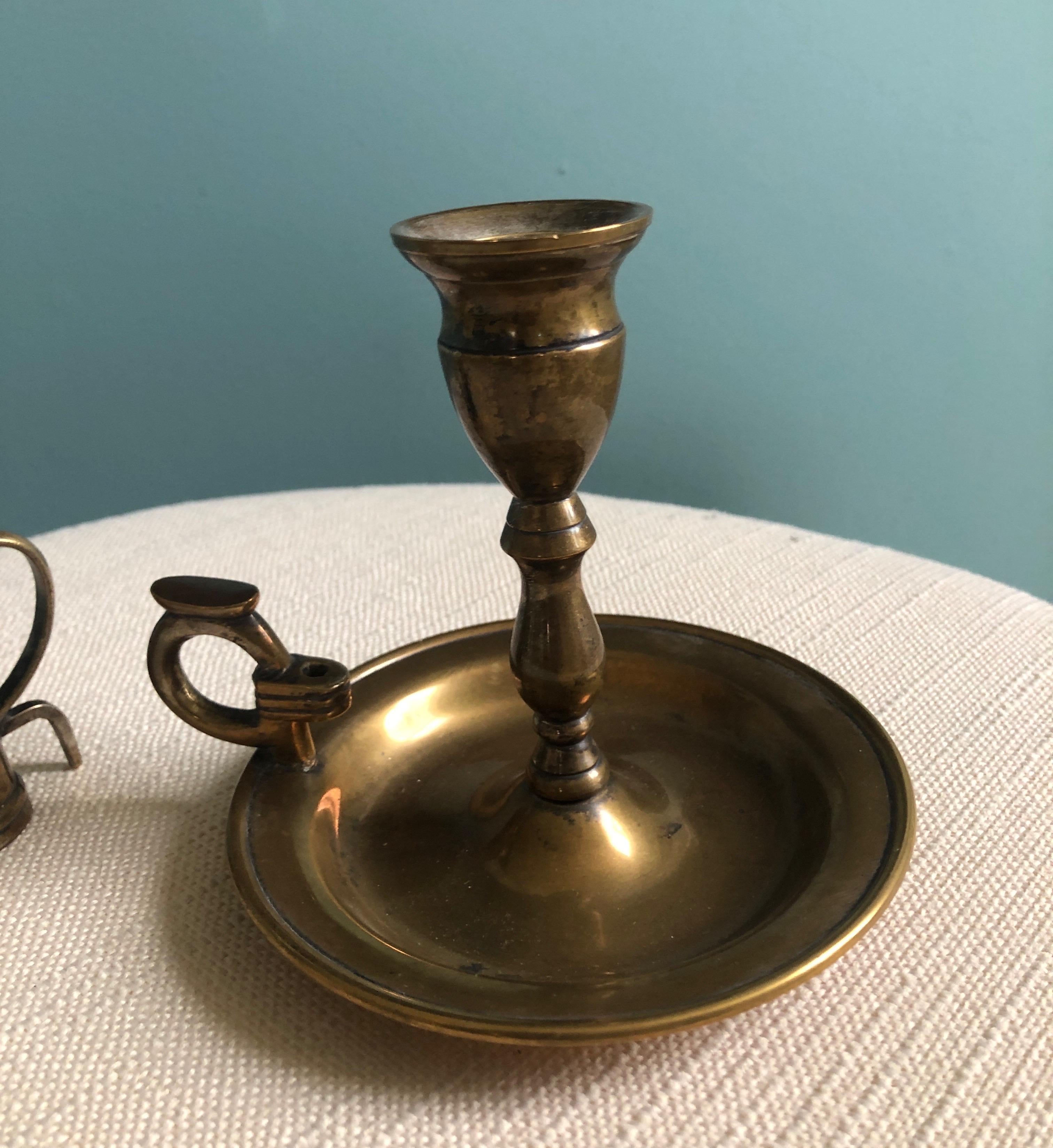 vintage brass candle holders