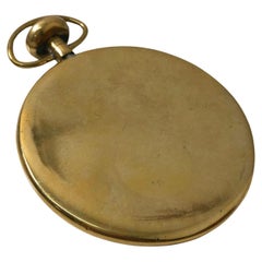 Vintage Brass Pocket Watch / Paperweight Attributed to Carl Aubock, 1950's