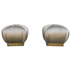 Vintage Brass Poufs by Marge Carson