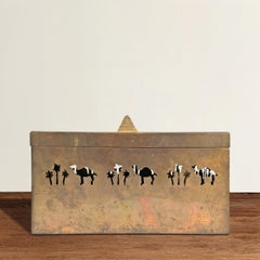 Vintage Brass Pyramid Box