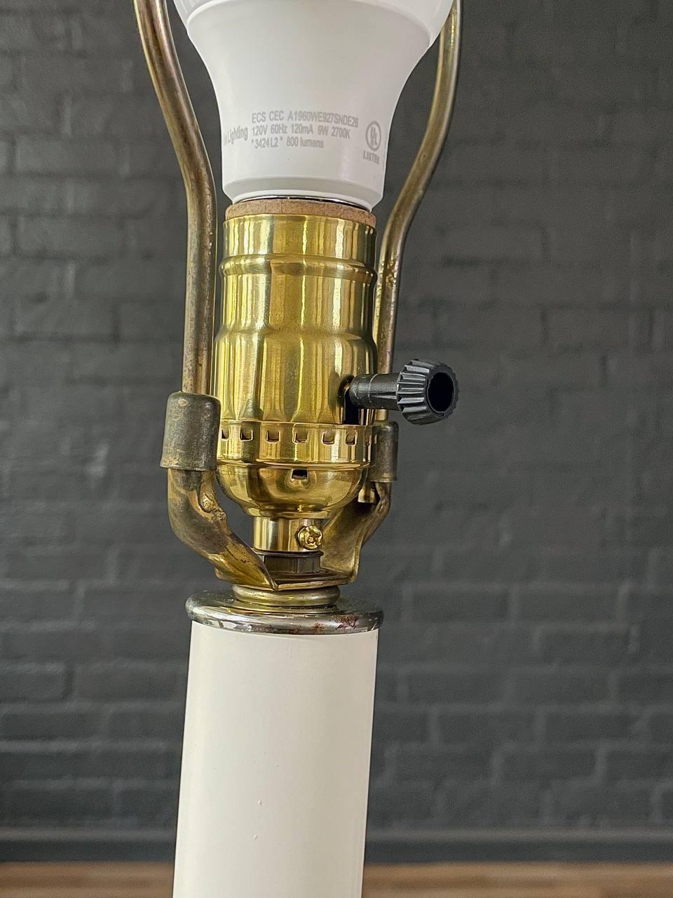 Vintage Brass Ram Horn Table Lamp 2