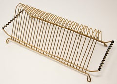 Vintage Brass Record Stand