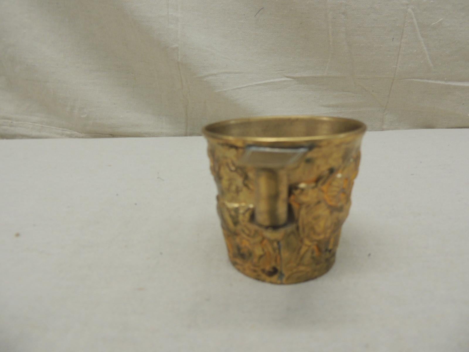Vintage brass Repoussé wine tasting cup
Stamped made in Greece/Margo
Depicting cattles
Size: 4