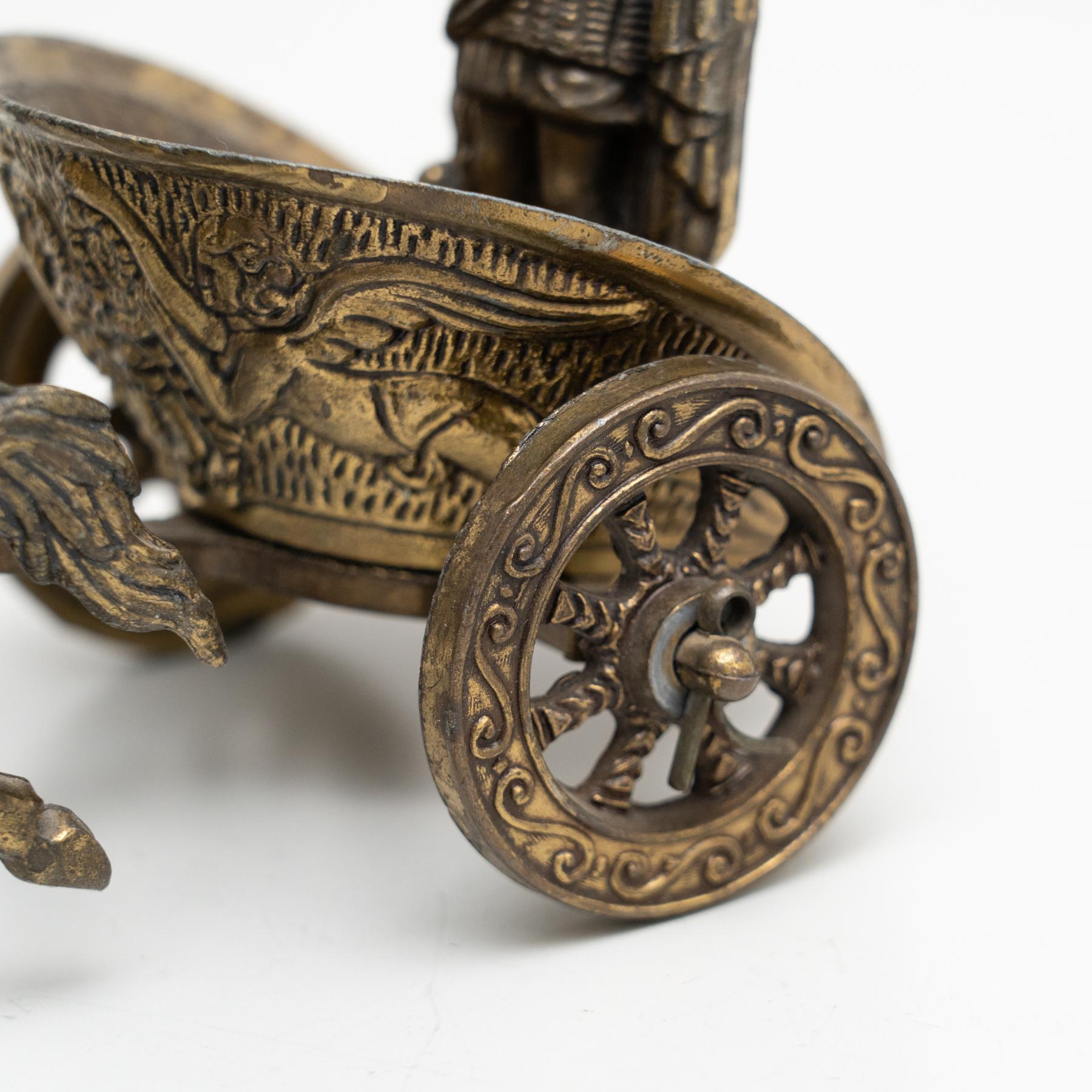 Vintage Brass Roman Chariot Figure circa 1950 For Sale 5