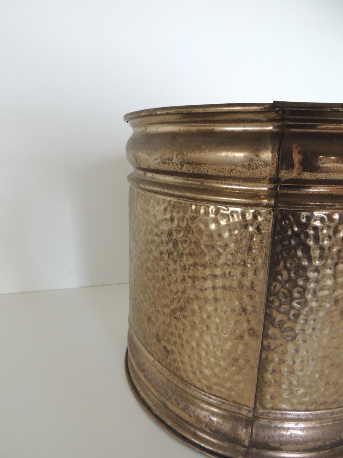 Hand-Crafted Vintage Brass Round Catchpot