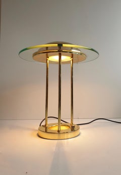 Vintage Brass 'Saturn' Desk Lamp by R. Sonneman for George Kovacs, circa 1980