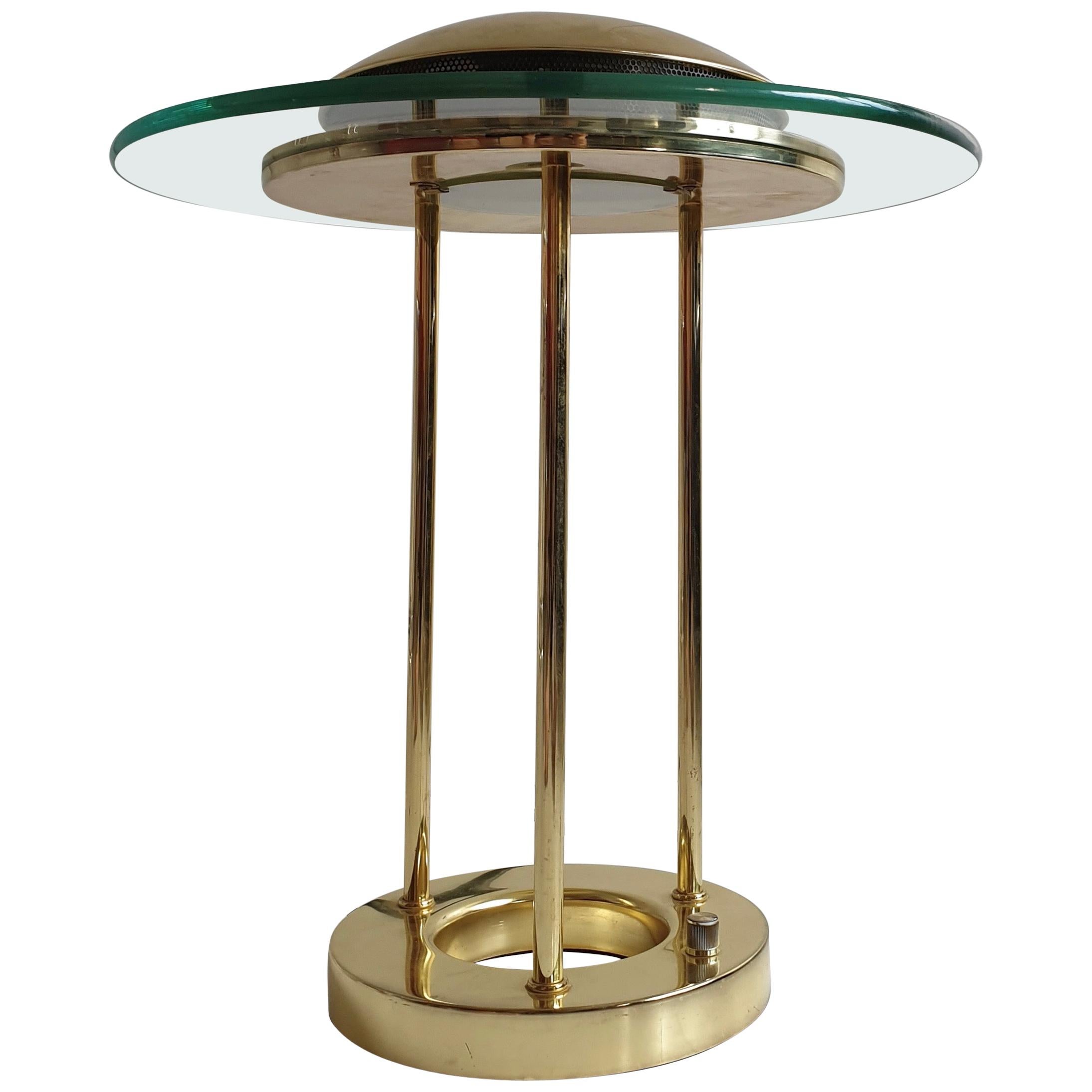 Vintage Brass 'Saturn' Desk Lamp by R. Sonneman for George Kovacs, circa 1980 For Sale