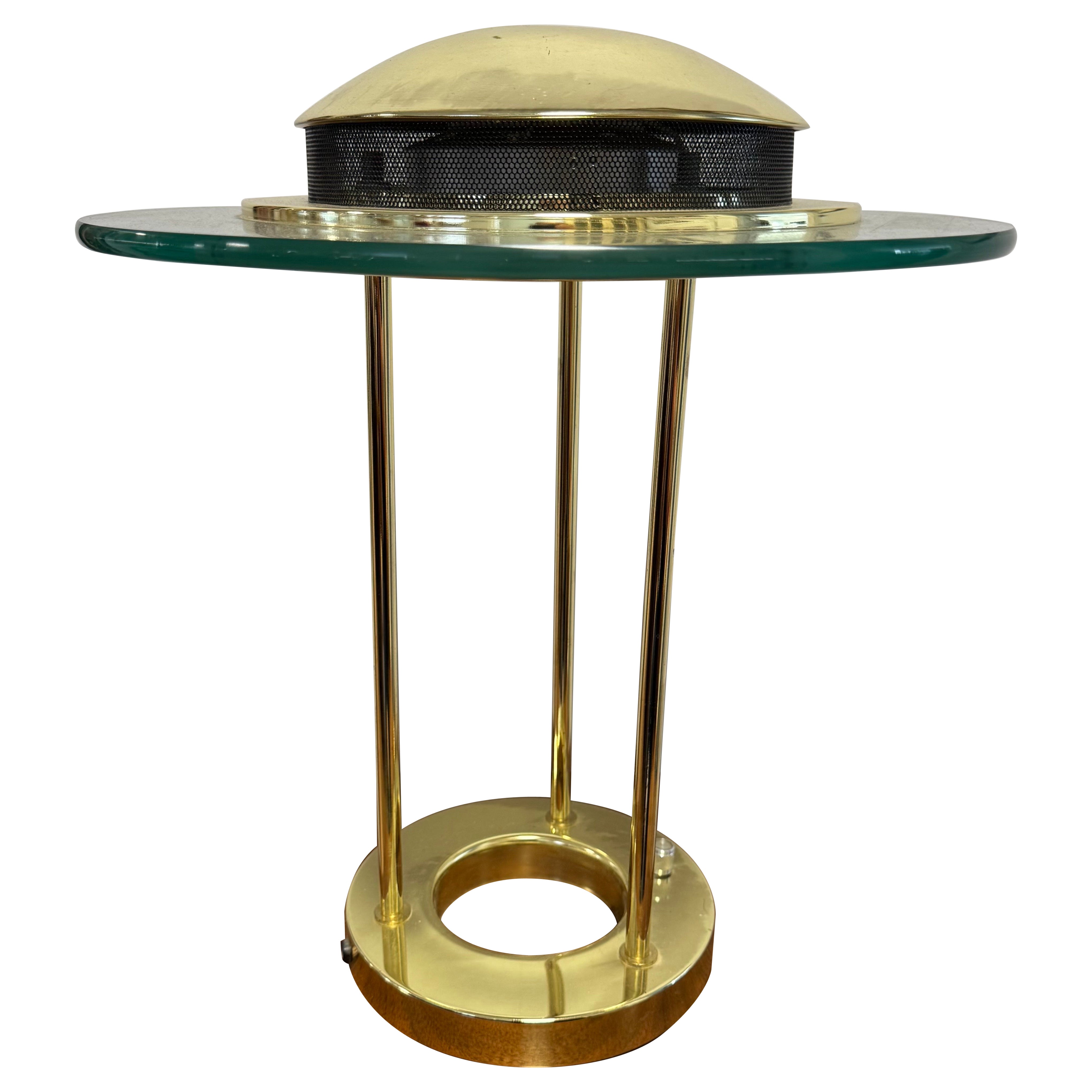 Vintage Brass Saturn Table Lamp, Robert Sonneman for George Kovacs, 1980