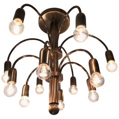 Vintage Brass Sciolari Chandelier, 1960s