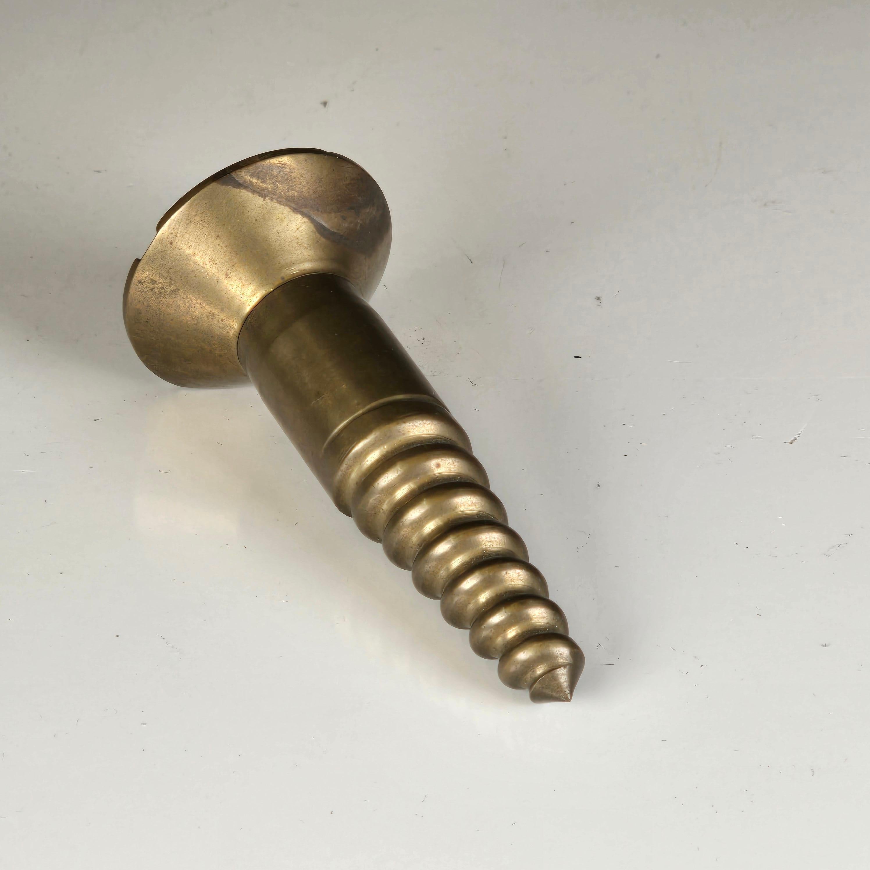 American Vintage Brass Screw Paperweight For Sale