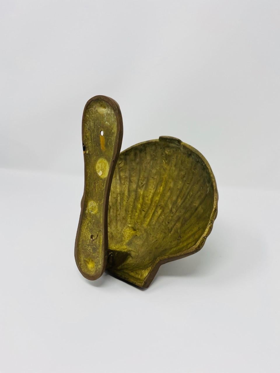 Cast Vintage Brass Seashell Scallop Door Knocker