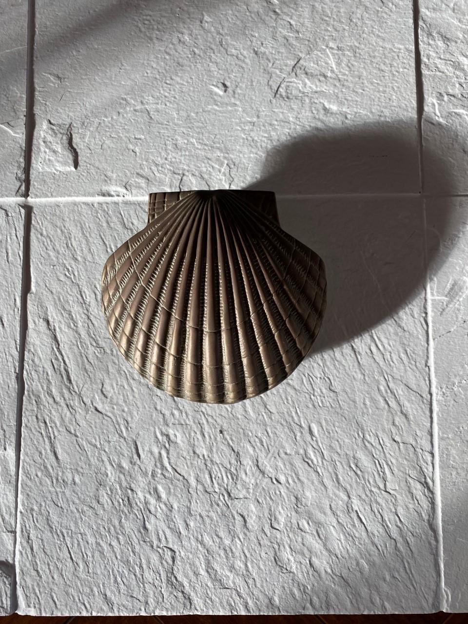 Vintage Brass Seashell Scallop Door Knocker 1