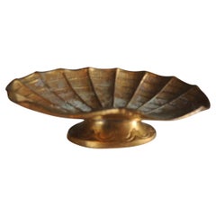 Vintage Brass Seashell Soap Dish Holder