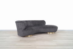 Vintage Brass "Serpentine" Sofa for Directional