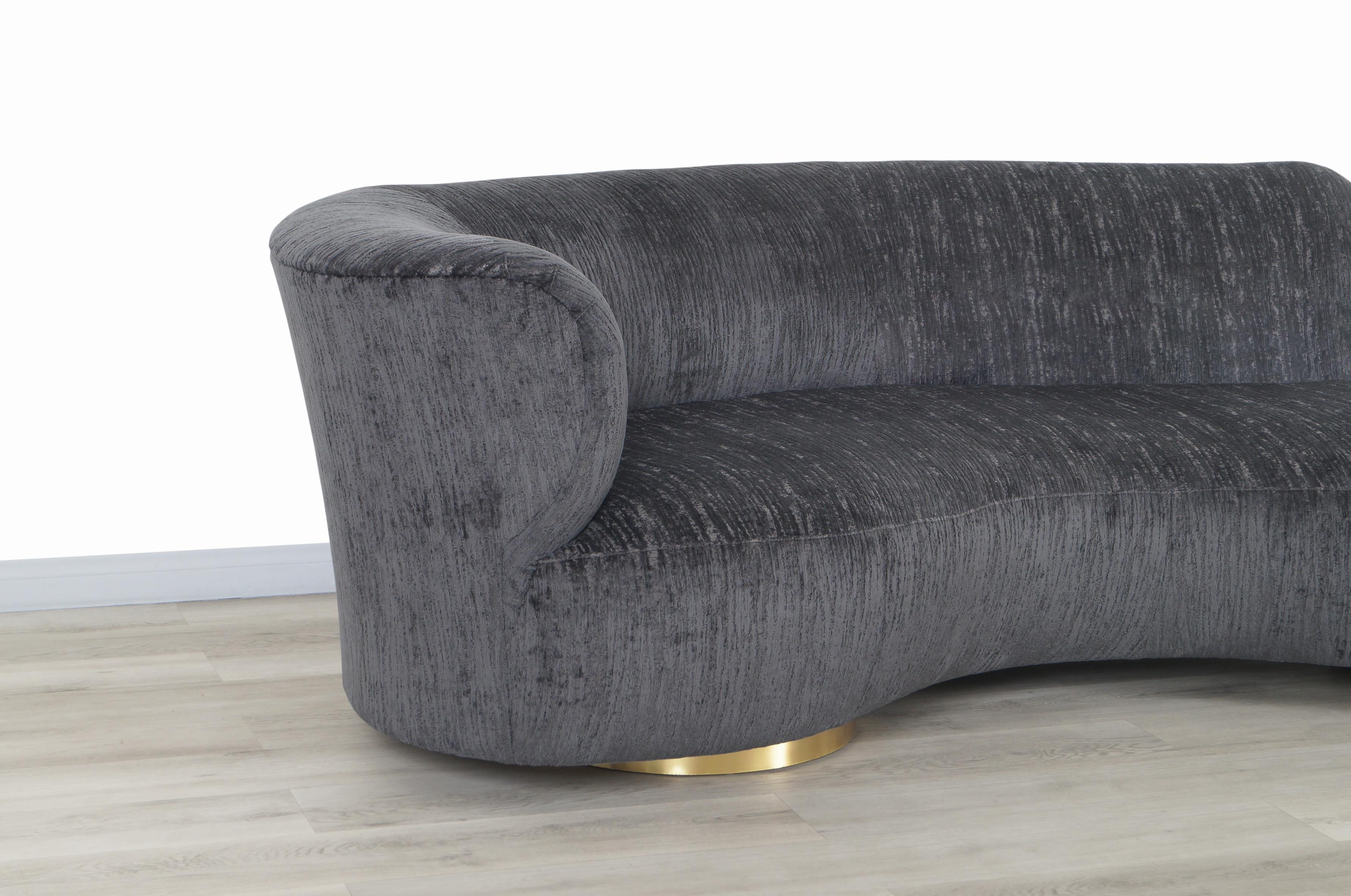 Sofa „Serpentine“ aus Messing für Directional aus Messing (amerikanisch) im Angebot