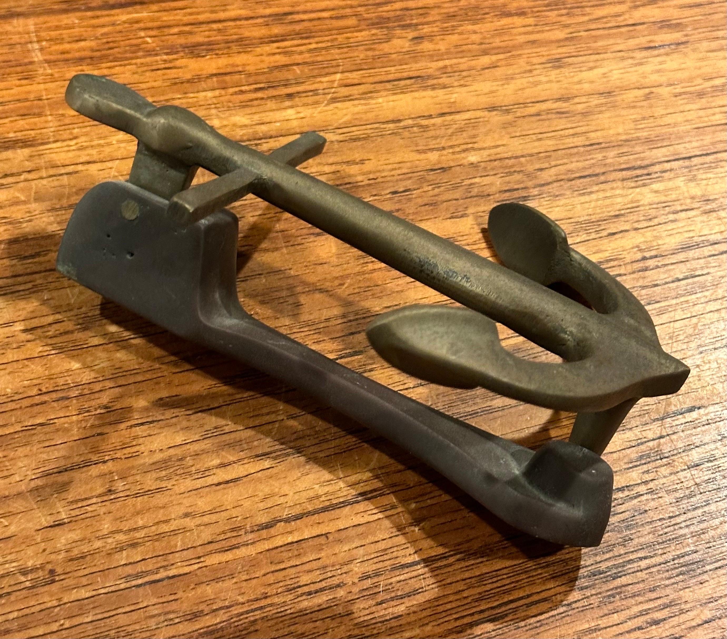 American Vintage Brass Ship Anchor Door Knocker