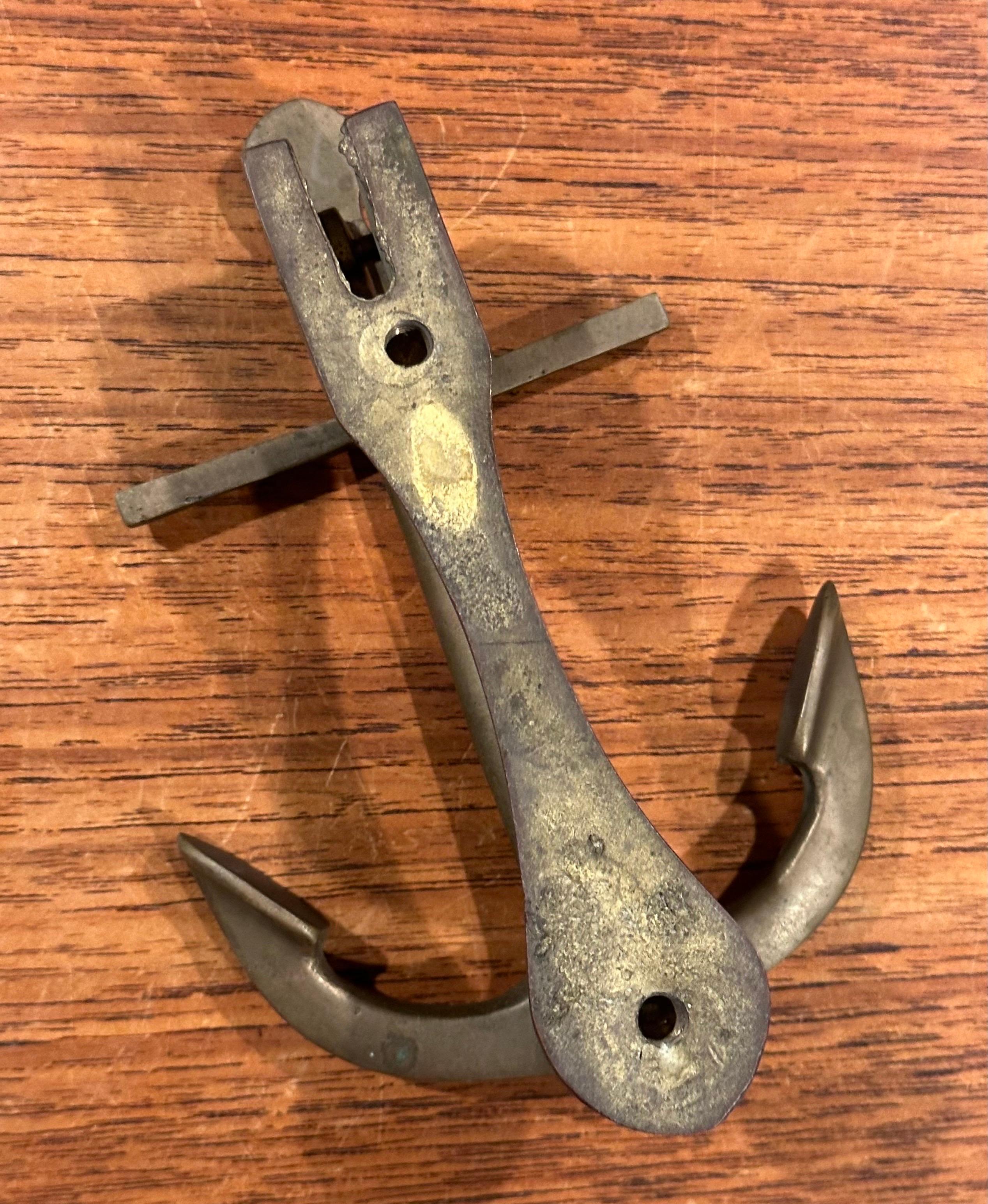 20th Century Vintage Brass Ship Anchor Door Knocker